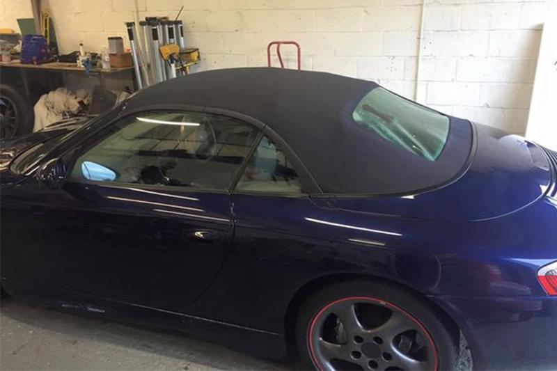 Porsche Hood Repaired - Vehicle Upholsterers in Berkshire