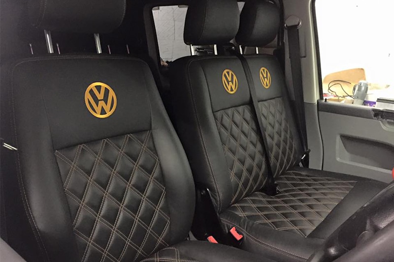 VW seats upholstered