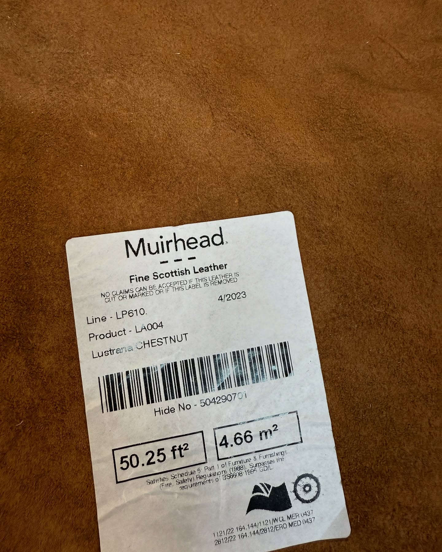 Muirhead Lustrana Headlining leather
