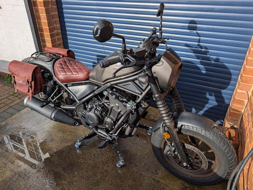Motor bike seat re-covering