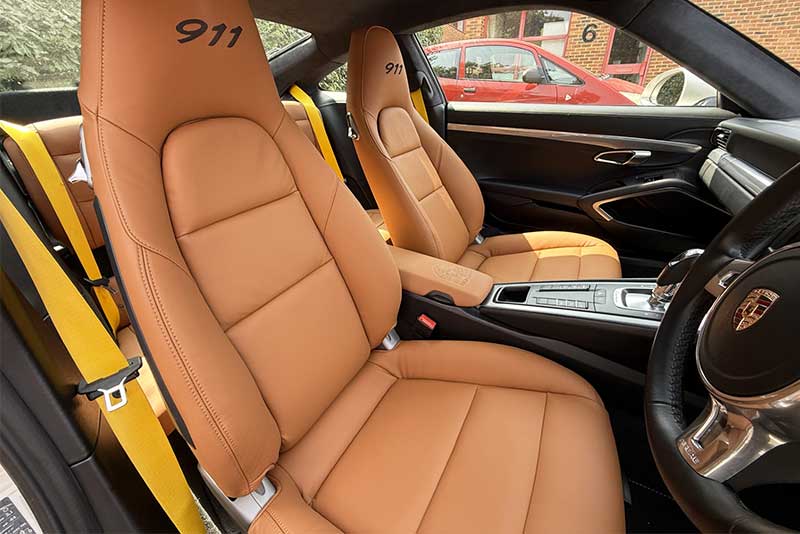 Porsche 911 seats re-upholstered