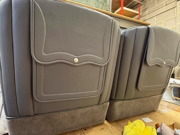 Bentley seat refurbishment rear view