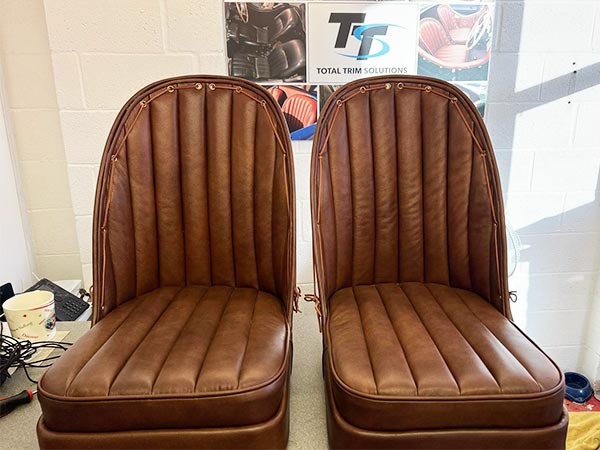 Lace up style vintage bucket seats