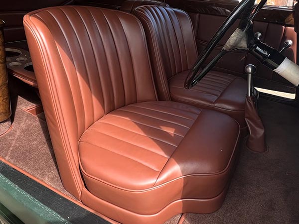 Seat upholstery replacement with Muirhead leather