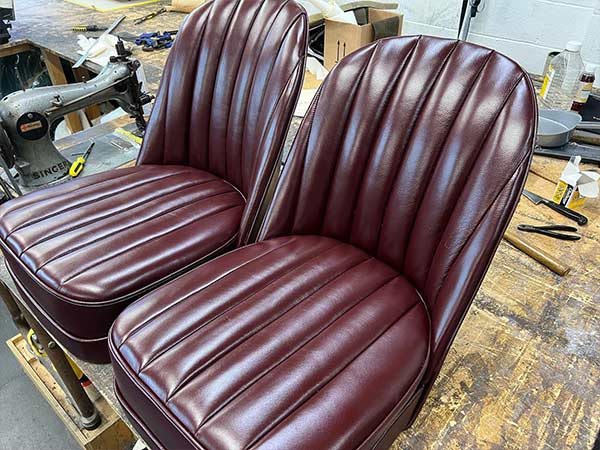 Vintage Car leather seat refurbishment