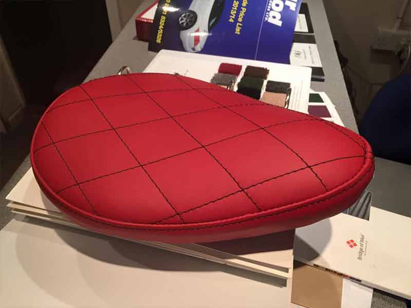 Motorbike seat recovering